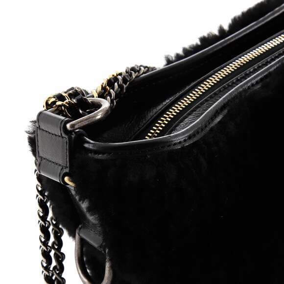 Chanel Gabrielle Hobo Shearling And #149561C19B - Picture 8 of 9